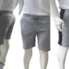 Celana Jogger Pendek Abu List Navy Pria Premium