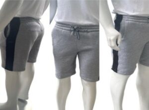 Celana Jogger Pendek Abu List Navy Pria Premium