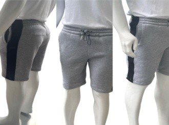 Celana Jogger Pendek Abu List Navy Pria Premium