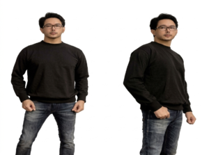 Sweater Pria Hitam Polos Premium