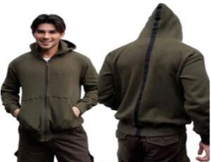 Jaket Hoodie Zipper Pria Warna Army List Hitam Premium
