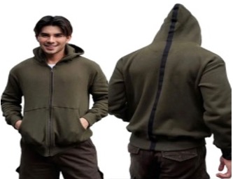 Jaket Hoodie Zipper Pria Warna Army List Hitam Premium